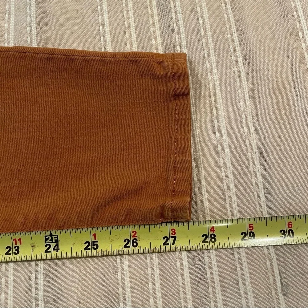 Madewell 9" Mid Rise Skinny Jeans: Garment Dyed Button Front Burnt Sienna 25 - Picture 13 of 13